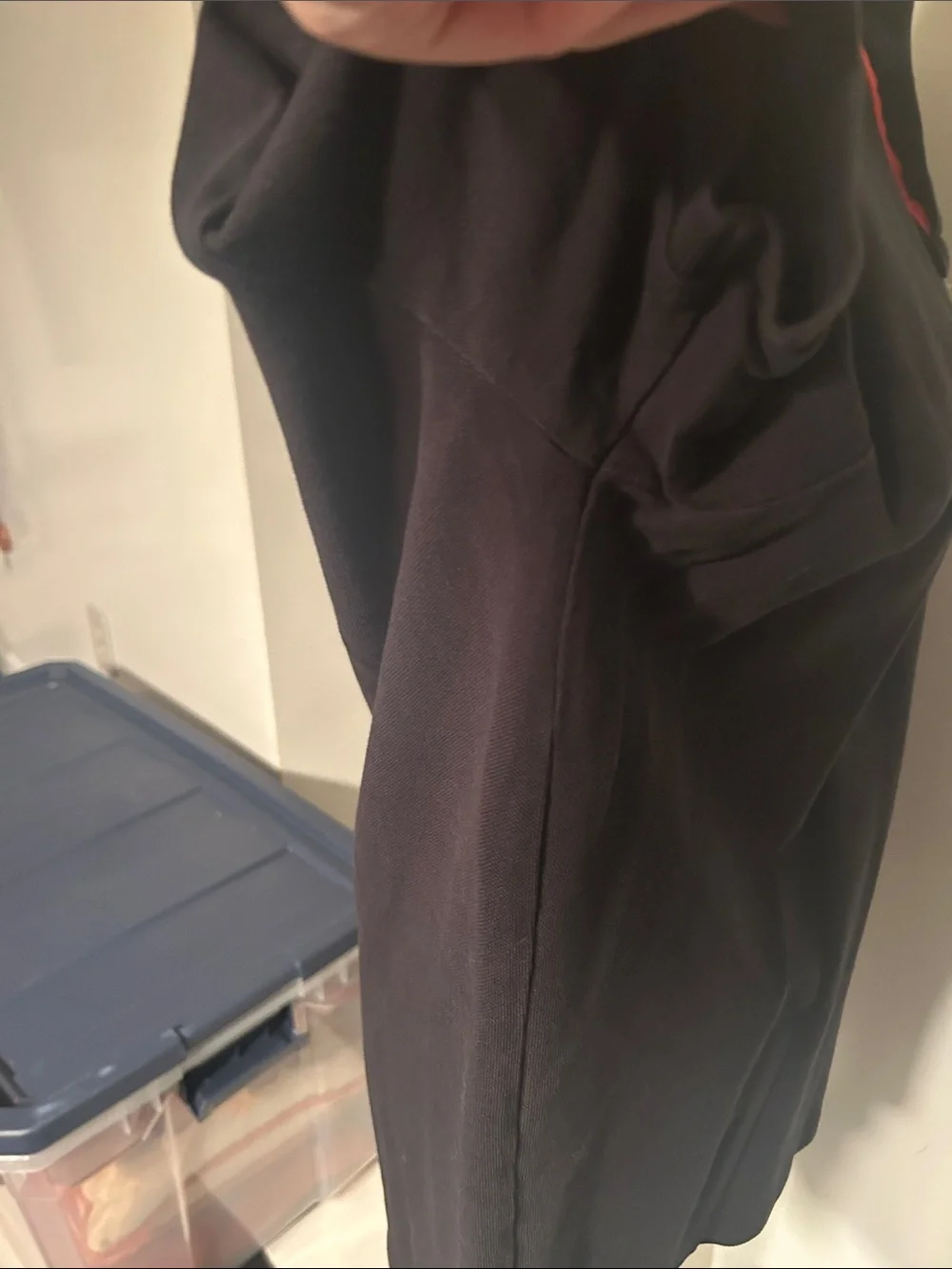 Ralph Lauren Black Polo with Red Inner Placket and Blue Pony